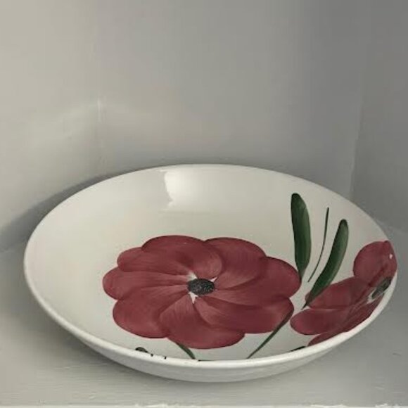 Extra Large Italian Pasta Bowl  Stoviglierie  Hand Painted Floral Made In Italy - Picture 1 of 9